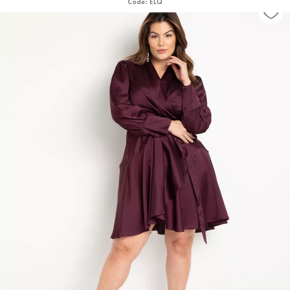 Mini Satin Wrap Dress